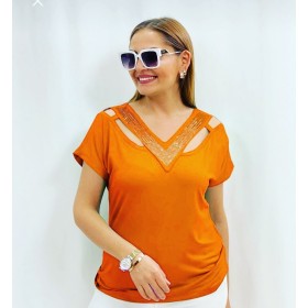 101258 TOPTAN ORANGE BLUZ