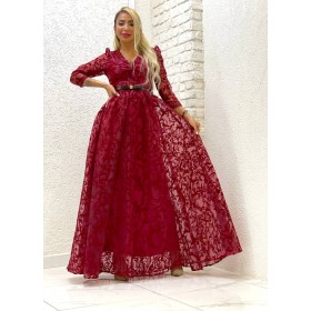 101386 TOPTAN BORDO ABİYE