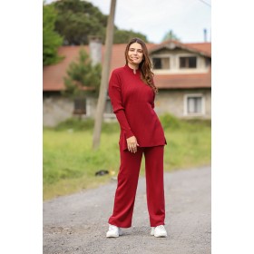 103547 TOPTAN BORDO PANTOLON TAKIM