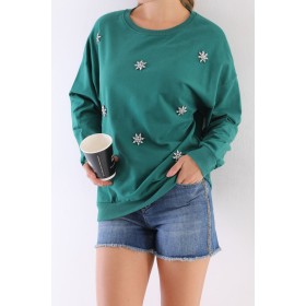 112442 TOPTAN YEŞİL SWEAT