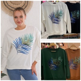 112471 TOPTAN YEŞİL SWEAT