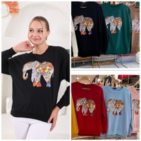 112481 TOPTAN YEŞİL SWEAT