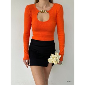 116210 TOPTAN ORANGE BLUZ