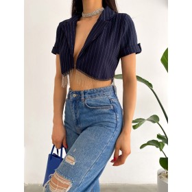 118445 TOPTAN LACİVERT CROP