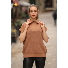 136905 TOPTAN CAMEL SÜVETER