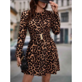 138917 TOPTAN LEOPAR ELBİSE