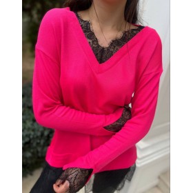 142726 TOPTAN PEMBE BLUZ