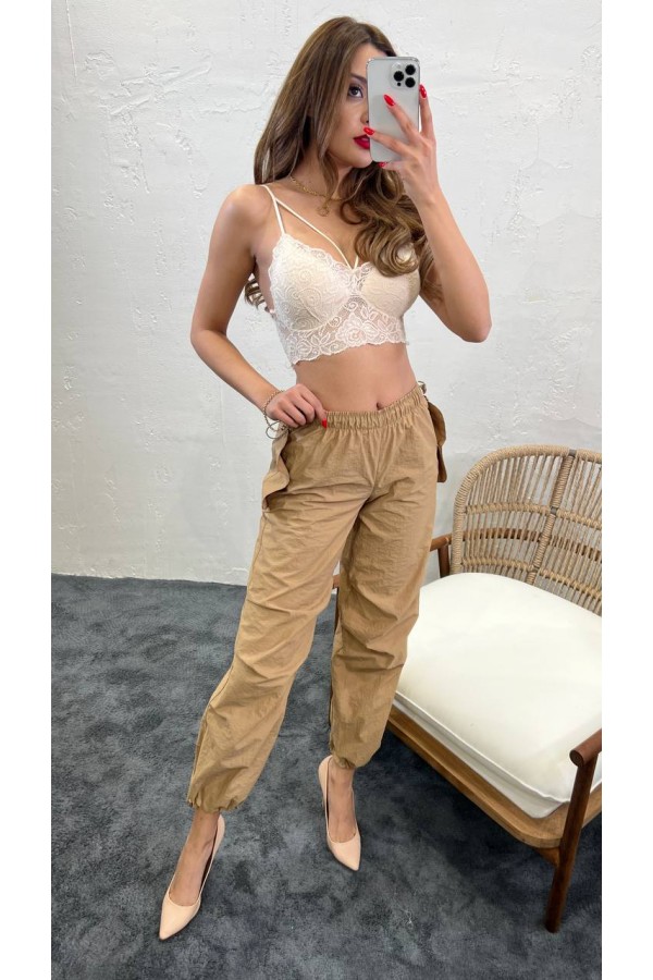 143400 camel TROUSERS