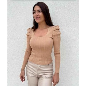 143918 TOPTAN CAMEL BLUZ