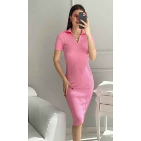 147809 TOPTAN PEMBE ELBİSE