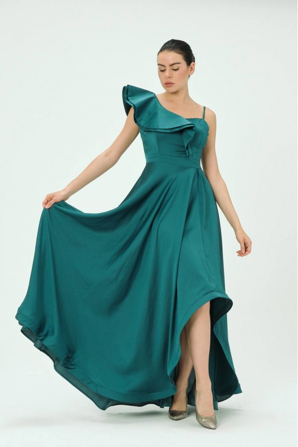 171327 Изумрудно-зеленый Вечернее платье