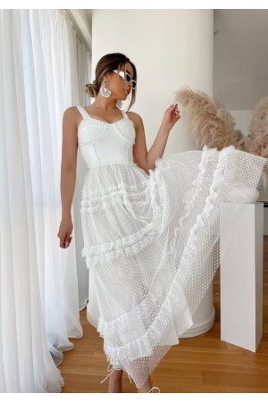 175531 белый Вечернее платье