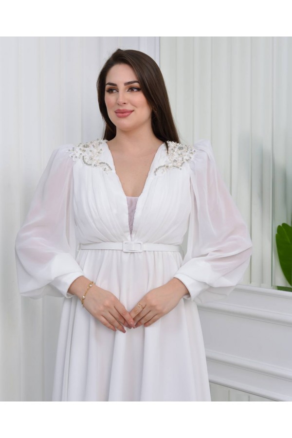 181050 белый Вечернее платье