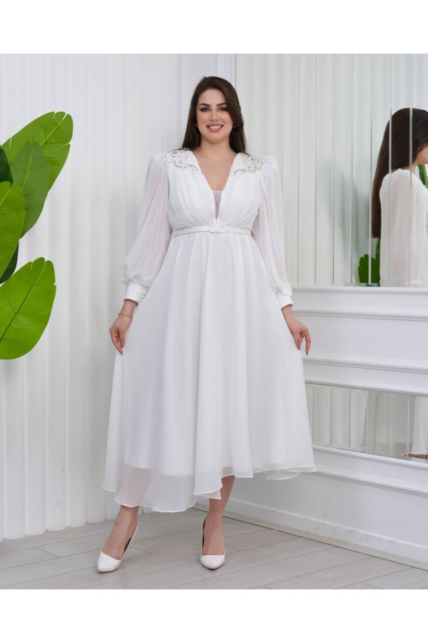 181050 белый Вечернее платье
