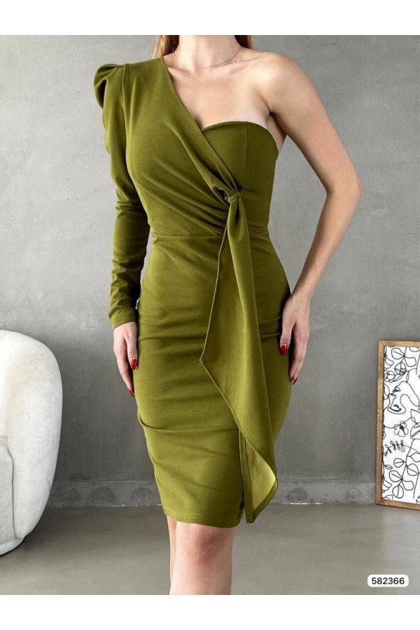 200455 GREEN Evening dress