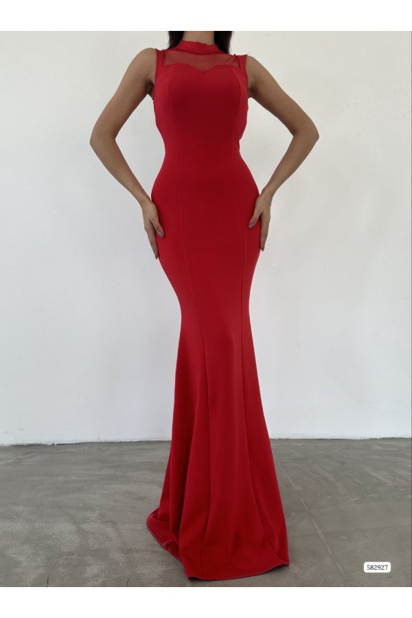 210356 красный Вечернее платье