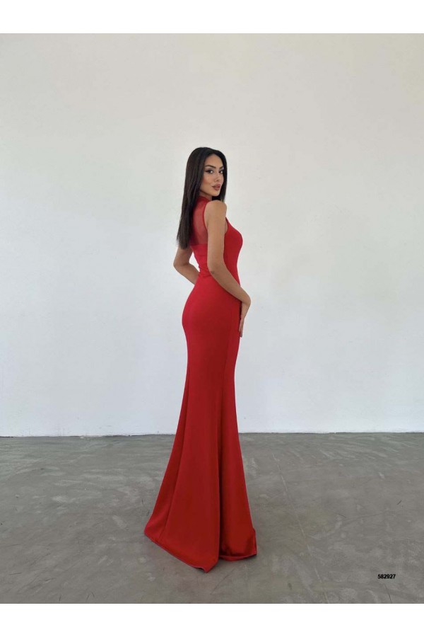210356 красный Вечернее платье