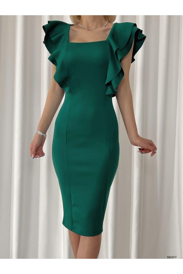 210442 Изумрудно-зеленый Вечернее платье