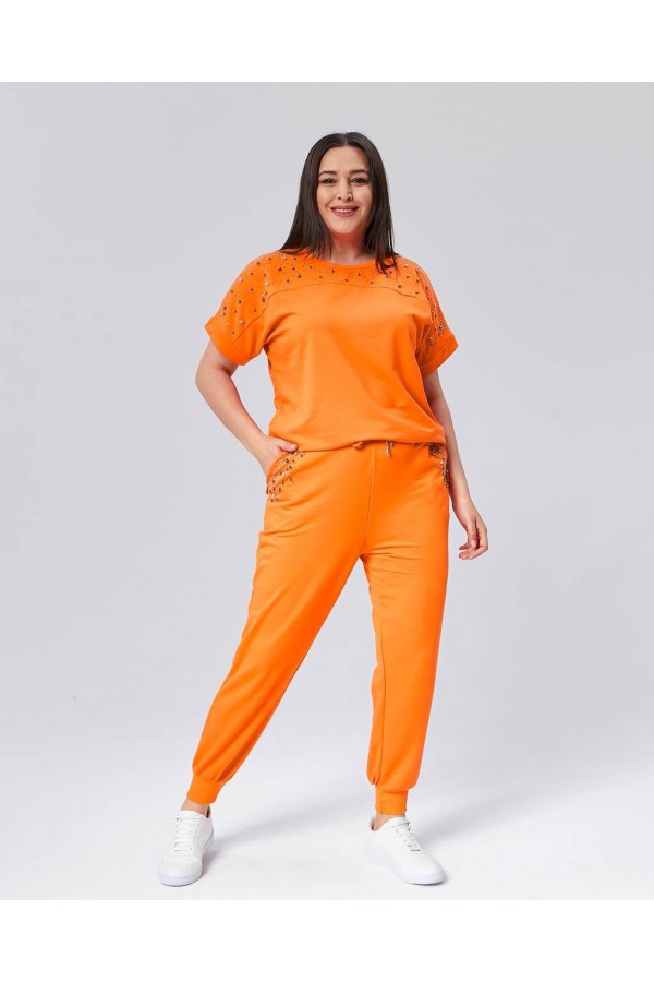 210985 TOPTAN ORANGE EŞOFMAN TAKIM