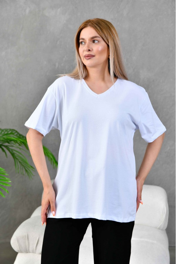 216318 TOPTAN BEYAZ TSHIRT