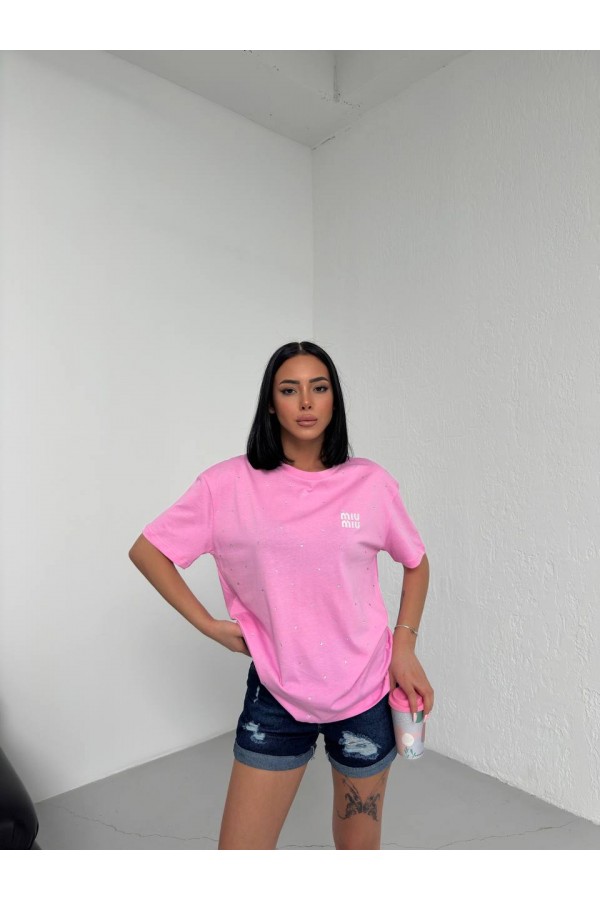 216574 TOPTAN PEMBE TSHIRT