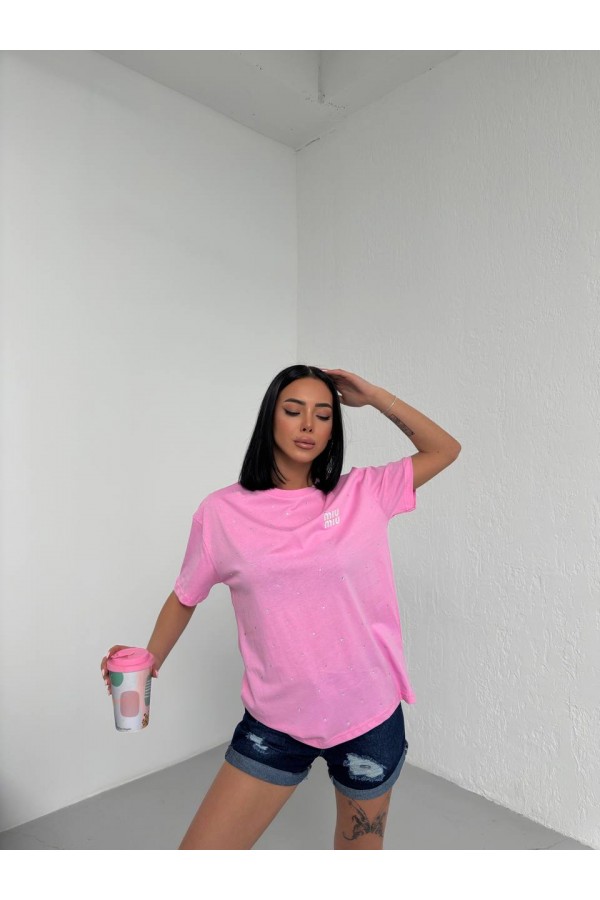 216574 TOPTAN PEMBE TSHIRT