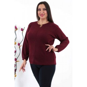 217843 TOPTAN BORDO BLUZ