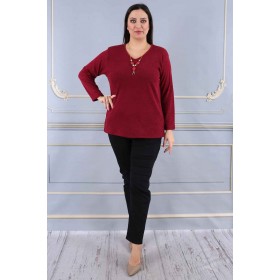 217848 TOPTAN BORDO BLUZ