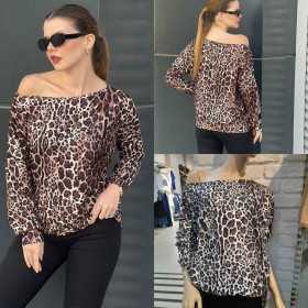 218774 TOPTAN LEOPAR BLUZ