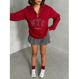 219757 TOPTAN BORDO SWEAT