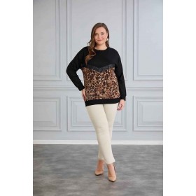 220664 TOPTAN LEOPAR BLUZ