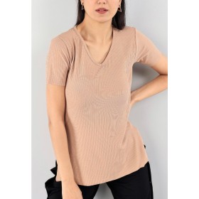 81460 TOPTAN CAMEL TSHIRT