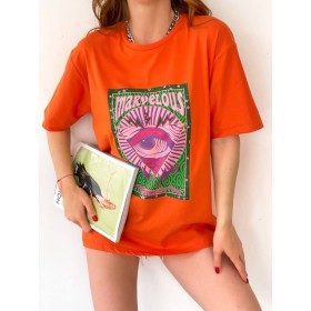 92876 TOPTAN BASKILI TSHIRT